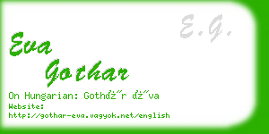 eva gothar business card